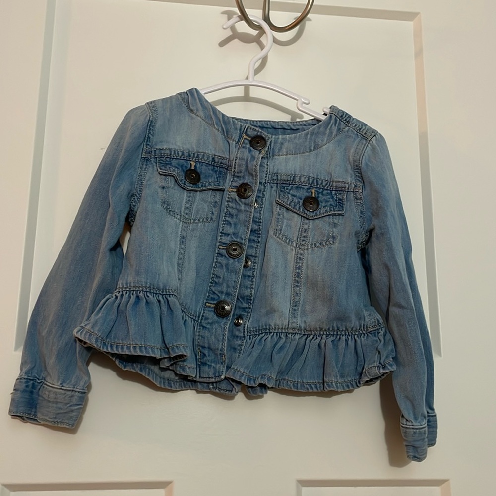 Oshkosh Jean Jacket with ruffle detail (3T)